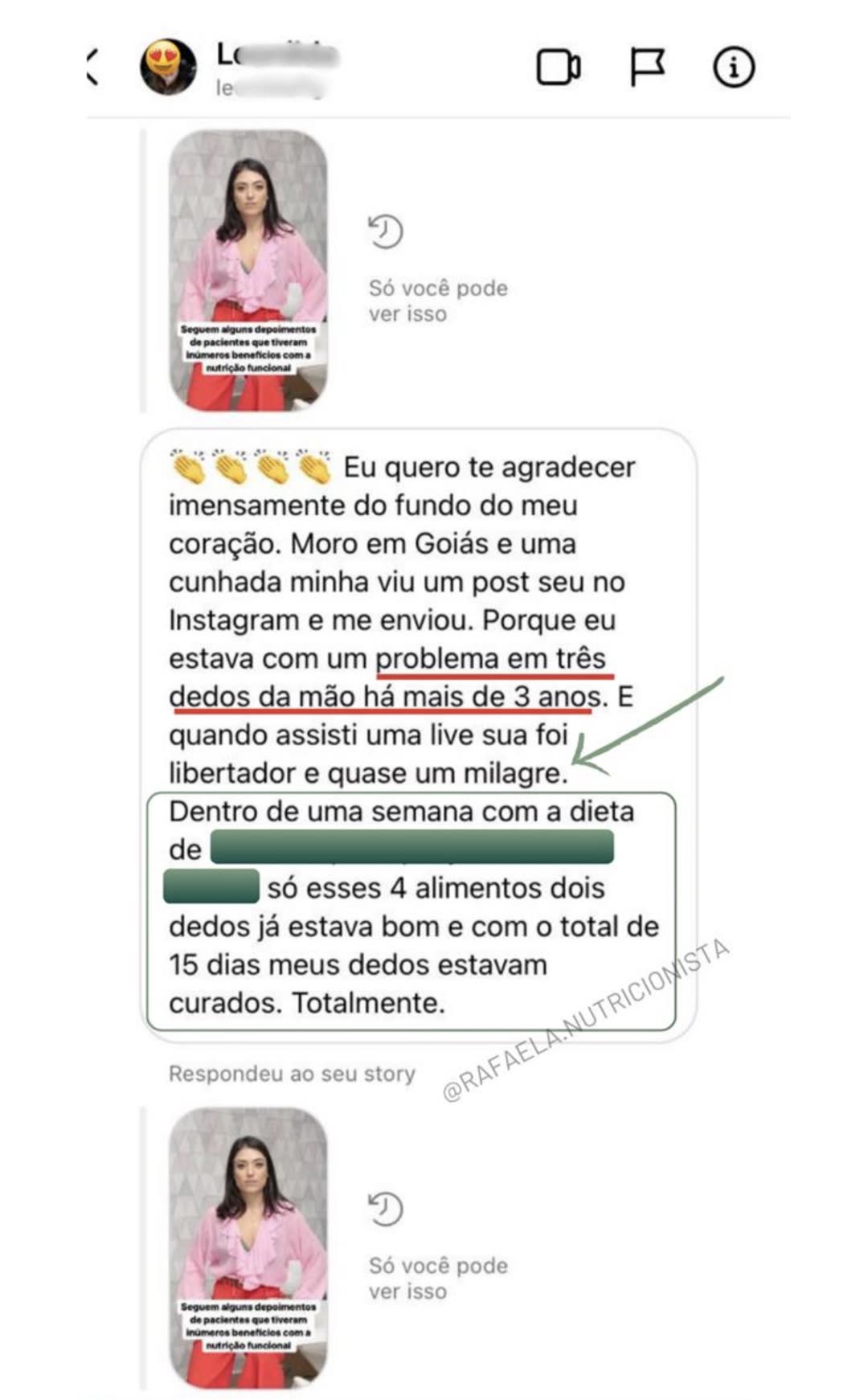 Relato: três dedos da mão curados
